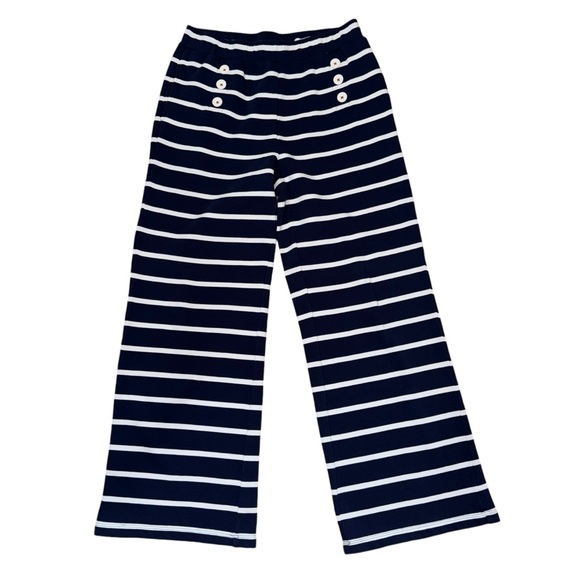 Vineyard Vines For Target Striped Boat Pants Navy Blue White Sailor Buttons S - Picture 4 of 9
